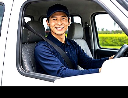 笑顔のドライバー